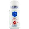 Nivea - Deodorante Dry Comfort Plus con roll-on, anti-traspirazione, 6 confezioni da 50 ml