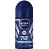 Nivea Men, deodorante Men Protect & Care Roll-on, senza alluminio, protezione efficace, confezione da 6 x 50 ml (lingua italiana non garantita)