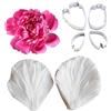 VALINK Fiore Petalo Venatore Silicone Stampi Acciaio Inox Ripieno Taglierino Set, Decorazione Dolci Toosl Coltello per Biscotti Cottura, Teglie e Sugarcract Cioccolato Gumpaste Torta - Peonia Set