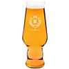 Maverton Bicchiere per la Birra - particolare - in vetro con personalizzazione - capienza 400 ml - H20 cm x Ø7,8 cm - Perfetto per ogni uomo amante della buona Birra - grano