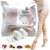 Ritalia BENDAGGIO ANTICELLULITE SNELLENTE RASSODANTE con principi attivi 100% VEGAN Ritalia® 2 Bende DRENANTE extra lunghe per gambe, glutei, pancia e fianchi azione tonificante