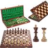 Master of Chess Scacchiera in Legno "SENATOR" 41 cm - Fatto a Mano Grandi Scacchiera Portatile - Set di Scacchi Pieghevoli per Bambini e Adulti - Ornamenti Bruciati