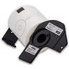 Etichette adesive per etichettatrice compatibile Brother DK-11207 DK Label da 58 mm (Rotolo 100 etichette) NERO SU BIANCO