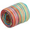 PRÄSENT C.E. PATTBERG Raffia Multicolor Cordino in naturale blu-rosso-verde-giallo-fucsia, lungh. 50 m, nastro per pacchi regalo, spago per decorazioni a 5 fili per accessori, bricolage e fai da te