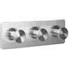 Ambrosya® | Scaldasalviette autoadesivo esclusivo in acciaio inox | Asciugamano Gancio Appendiabiti (Acciaio inossidabile (Spazzolato), 1 x 3)