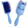 Disney Stitch Spazzola per Capelli Donna Bambina Wet Brush Districante Spazzola Piatta Scioglinodi per Capelli Bagnati e Asciutti Minnie Marie Baby Yoda Stitch Gadget (Blu Stitch)