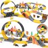 OR OR TU Circuito Auto Bambino 342 Pezzi Circuito Treno Elettrico Giocattolo Bambino Regalo 3 4 5 6+ Anni Costruzione per Ragazzi 360° Pista in Fibbia Flessibile Ferrovia