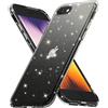 Ringke Air Compatibile con Cover iPhone SE 2022 5G (SE 3), SE 2020, iPhone 8, iPhone 7, Custodia Trasparente Leggera Sottile Flessibile TPU - Glitter Clear