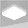 Lepro Plafoniera LED, 22W Lampada da Soffitto Equivalente a 100W, Lampada da Bagno IP44 5000K Bianco Diurno, Plafoniera per Cucina, Corridoio, Ufficio, Balcone, Camera da Letto, 23x23cm
