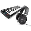 M-Audio Keystation Mini 32 MK3 + HDH40 - Tastiera MIDI Controller USB Portatile, Mini-USB con Software + Cuffie Over Ear Chiuse da Studio con Cavo da 2,7 m