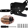 LBING Chiavistello Porta Nero Serratura per Cancello da Giardino Chiavistello automatico per cancello a gravità Chiavistello Automatico per Cancello con Viti ideale per cancello da giardino e porta esterna