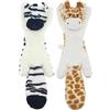 Hotype Giochi con Squeak per Cani 2 Pacchi, Non Imbottiti, in Peluche, Sicuri e Non Tossici, Giocattoli per Cuccioli da Masticare, Adatto a Cani di Piccola e Media Taglia — Cervo e Zebra