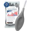 ORAL-PREVENT DR. THOMSEN 25 pezzi: spazzole interdentali Smart Grip in plastica a base di biobica - Dimensioni ISO: 6 (grigio), filo: 1,10 mm Ø