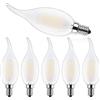 ProCrus E14 Lampada LED a Candela 4W a Forma per Lampadari,Candele Filamento C35 Lampadina a LED,Lampadine Candela Bianco Caldo 2700K,Sostituisce 40 watt,400LM,Dimmerabile,Pacco da 6