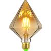 TIANFAN Ampoules LED Vintage 4W Blanc Chaud 2500Kelvin Big Globe Cristal Ampoule LED 220/240V Edison Vis E27 Base Spécialité Ampoule Décorative G125 (Pyramid)