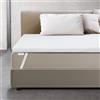 The White Stone Topper Memory Foam Una Piazza e Mezza Ventilato | Correttore Materasso 6 cm | Imbottitura Coprimaterasso con Rivestimento Sfoderabile | Antibatterico e Antimicotico | 120 x 190