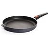 Woll Diamond Lite - Padella Piatta, Ø 32 cm, Altezza 5 cm, con Manico Rimovibile, Adatta per vetroceramica, Gas, Elettrico, alogeno, Non Adatta a induzione, Alluminio pressofuso, Rivestimento