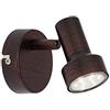 Briloner Leuchten - Lampada da parete a LED orientabile e orientabile, in stile antico, attacco GU10, 1 x 3 W, 8 x 10,6 cm, colore: rame