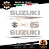 OraInkJet Kit Adesivi Motore Marino Fuoribordo Suzuki DF 6 cv A - Four Stroke WHITE