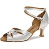 Diamant TANZSCHUHMANUFAKTUR 141-077-092-Y, Scarpe da Ballo Donna, Weiß, 35 2/3 EU