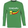 Supportershop Senegal, T-Shirt Manica Lunga Uomo, Verde, XXL