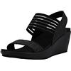 Skechers Cali Women's Rumblers-Sci-Fi Wedge Sandal, Black, 6.5 W Us, Zeppa Donna, Nero, 36.5 EU