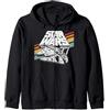 Star Wars Millennium Falcon Retro Rainbow Stripe Felpa con Cappuccio