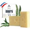 lalea Sapone al latte di capra biologico (2X 100g), cura del viso anti-acne, artigianale francese, Maschera al latte di capra biologico, Anti eczema, punti neri, acne, psoriasi, Cura naturale, viso e corpo