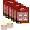 Idena 10124218 - Set di candele a LED, 24 pezzi, candele elettriche con luce tremolante, batterie incluse, decorazione per matrimonio, festa, Natale, Pasqua, come luce d'atmosfera