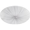 Eglo Led Plafoniera Nieves, Ø 31 cm, soffitto a effetto cristallo in plastica e metallo, lampada da soggiorno in bianco, argento, lampada da camera da letto, lampada del corridoio coperta calda