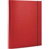 OFFICER PRODUCTS Cartellina portadocumenti con elastico Office PRODUCTS PP A4/30, 3 alette rosso/tipo ala/tipo con elastico/cartone/pp/impiallacciatura/colore rosso/formato A4