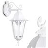 hofstein Lampada da parete per esterni Hongkong, lampada da esterno rivolta verso il basso in stile antico, in fusione di alluminio, bianco,vetro, E27, retrò/vintage, patio/veranda/cortile, senza lampadina/e