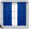 GIRASOLE HOME Coppia Tende Capri Oscuranti Termiche Morbide Motivo Intreccio Argentato 2 Pannelli con Tasca (Blu Elettrico, 70x150cm)