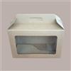LUCGEL 10 Pz Scatola per Confezione Regalo Valigetta Natale in Cartoncino Avana Liscio con Finestra 290x145H190mm