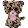 TY - Peluche - Beanie Boos - Leopardo - Livvie - Marrone e Nero - Pupazzo con occhioni e Orecchie Rosa Glitter - Il Peluche con Gli Occhi Grandi Scintillanti - 28 Cm - 36490