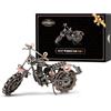 Signstek Vintage Handcrafted Iron Motorbike Model with Chainwheel as Collectible Art Sculpture for Motorcycle Lovers, Bronze Tone Metal