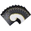 LANDRE Oxford Landre - Quaderno A4 a rombi con bordo rigatura 8F, 16 fogli, 10 pezzi, colore: Nero
