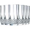 Cristal d'Arques Paris Longchamp Collection - 6 bicchieri alti da 36 cl in Kwarx, lucentezza, trasparenza e alta resistenza, modellature iconiche, realizzati in Francia
