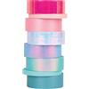 Rayher Washi Tape Set'Shiny Mix', Multicolore, 6 X 15 mm, 2 X 5 mm da 5 m, 8 Pezzi, 50262999