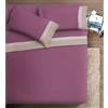 Ipersan Set Completo Lenzuola Matrimoniali, 100% Cotone, 1 Lenzuolo da sopra 260x290cm + 1 Lenzuolo da sotto 180x200cm + 2 Federe 83x52cm, con Doppia Balza in Raso, Made in Europe