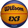 Wilson, Pallone da basket, FIBA 3x3 Mini, Misura 3, Blu/Giallo, Gomma, Uso all'interno e all'esterno, WTB1733XB