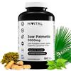 HIVITAL foods Saw Palmetto 3000 mg. 180 capsule vegane per 3 mesi di trattamento. Con Serenoa Repens (Sabal Serrulata), Semi di zucca, Ortica, Pigeum Africanum, Licopene e Zinco. Prodotto in Europa da HIVITAL
