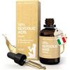 CLAIRECEUTICALS Siero Acido Glicolico Viso - Siero AHA 10% - Esfoliante Viso Potente e Delicato con Tè Verde e Acido Ialuronico - Pelle Liscia e Radiosa, Senza Irritazioni, 50ml