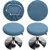 HuaLiSiJi Copri Sgabello Rotondo, 2 Pezzi Fodere Coprisgabello, Lavabile Facile da Pulire Morbido e Resistente, per Sgabello da Bar Sedia da 30-40 cm (Blu)