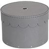 Bigso Box of Sweden Scatole portaoggetti - Scatole rotonde con coperchio in carta e cartone - Contenitori cartone rotondi per vestiti, giocattoli e altro - Set da 2 - grigio
