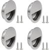 ZXShow 4 maniglie per porte scorrevoli da incasso 50mm 304 in acciaio inox rotonde