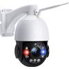Camwon Telecamera Wi-Fi Motorizzata, Zoom 18x, 5 Mpx, Notturna 150m, Audio, ONVIF, IP66
