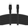 Belkin BoostCharge Pro Flex Cavo intrecciato da USB-C a Lightning (3 m), certificato MFi, ricarica rapida Power Delivery da 20 W, per iPhone 14/14 Plus, 13, 12, Pro, Max, mini, SE, iPad e altri - Nero