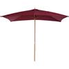 Outsunny Ombrellone da Giardino Impermeabile, Struttura in Legno, 2x2.95x2.55m, Bordeaux, Protezione UV per Esterni|Aosom