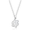 Elli Collana da Donna con Ciondolo A Forma di Zampa E Gatto, In Argento Sterling 925, 450, Smaltato, Senza Gemme